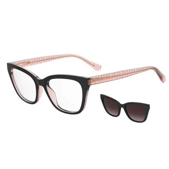 Armação Clip On Love Moschino Mol071/Cs 3H2 - Preto 53 -