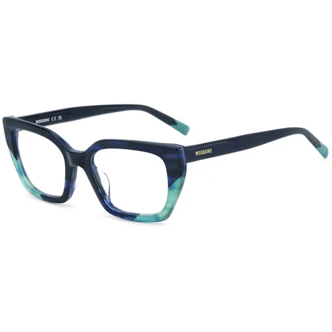 mika misu Armação de Óculos Missoni Mis 0225/G ZX9 - Azul Azure 52 -
